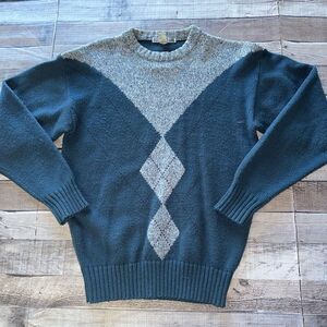Vintage 80s Union Bay Ribbed Hem Acrylic Grandpa Sweater | M